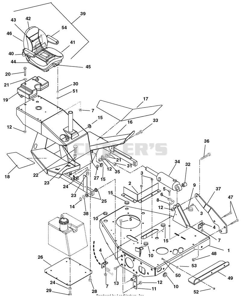 Frame, Sulky Frame And Seat