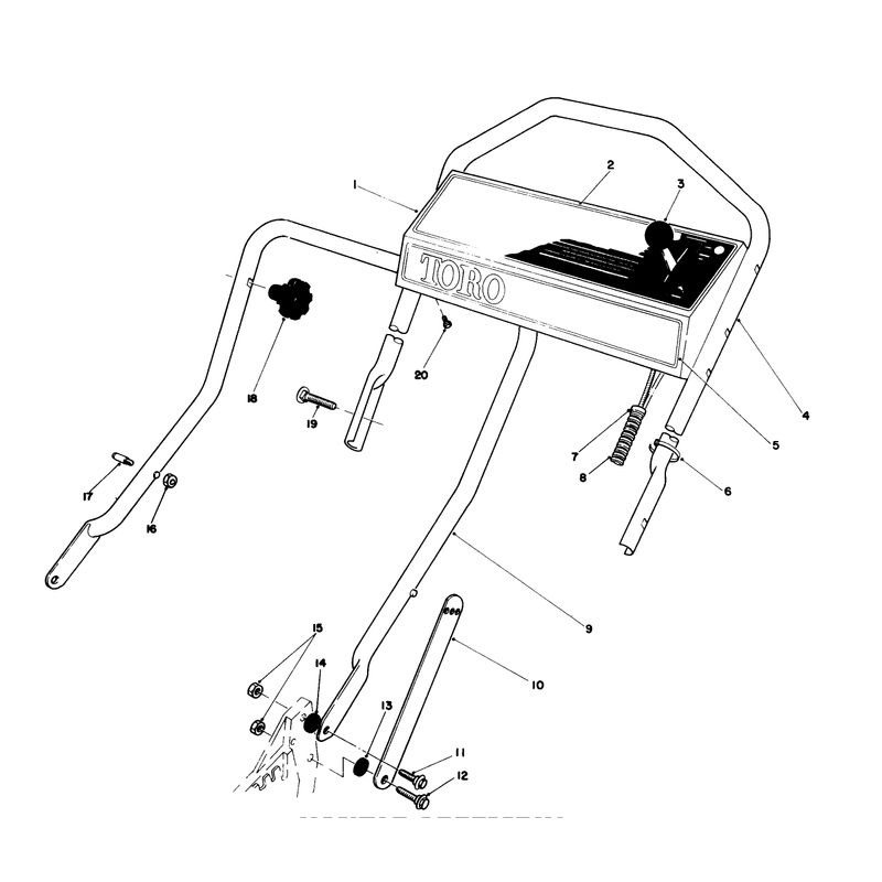 Handle Assembly Used on Units with Serial No 7000101 - 7002011