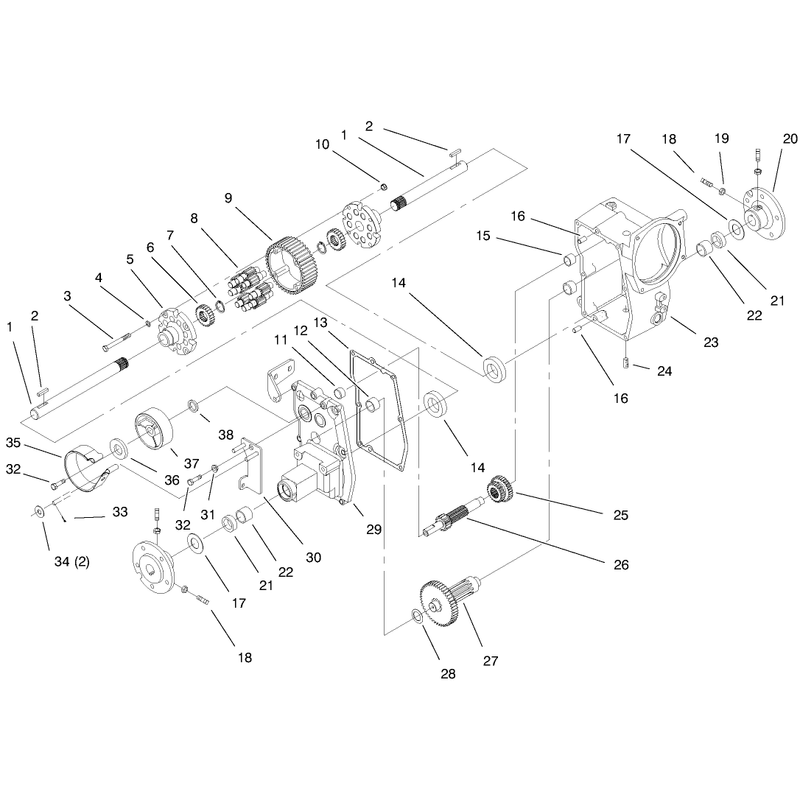 Hydro Trans Axle Assembly