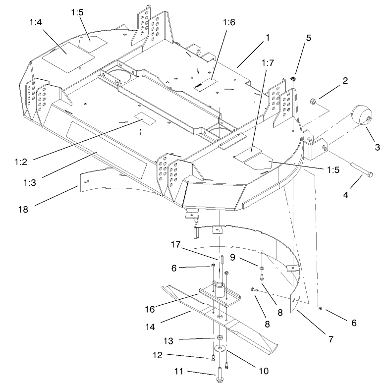 Deck Baffles and Blade Assembly
