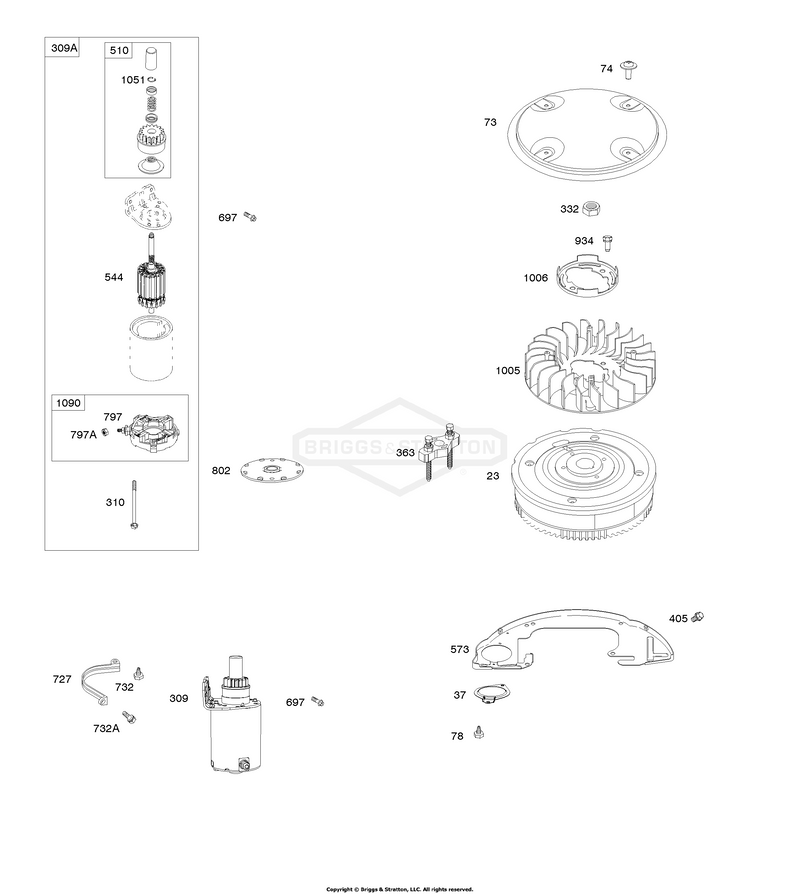Electric Starters, Flywheel, Rotating Screen
