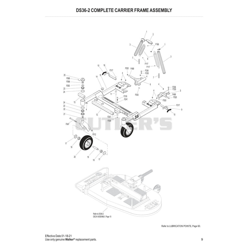 DS36-2 COMPLETE CARRIER FRAME ASSEMBLY