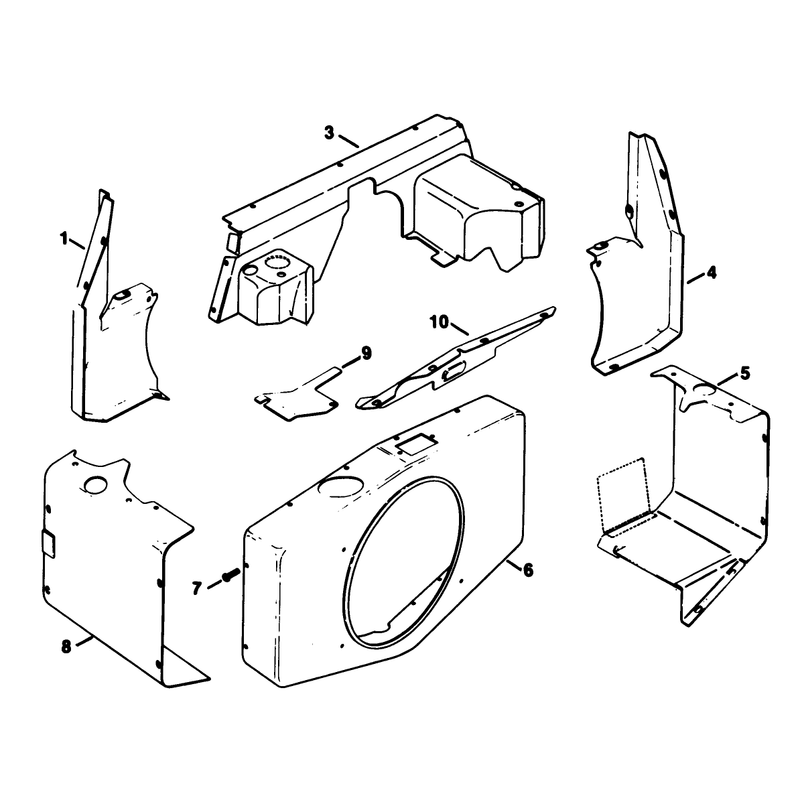 Baffles and Shroud Engine Kohler Model No Kt17qs Type No 24324