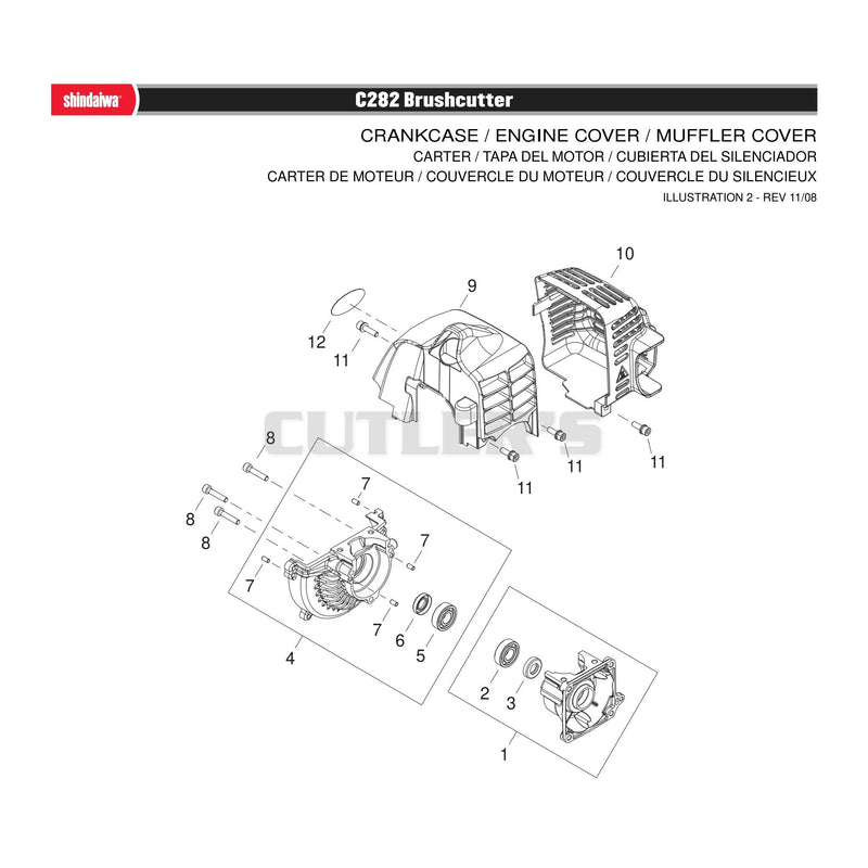 CRANKCASE / ENGINE COVER / MUFFLER COVER