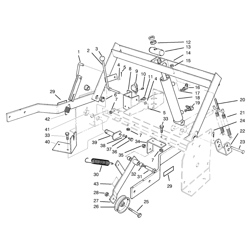 Parking Brake and Lift Frame Assembly