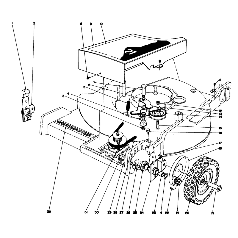 Front Wheel and Pivot Arm Assembly