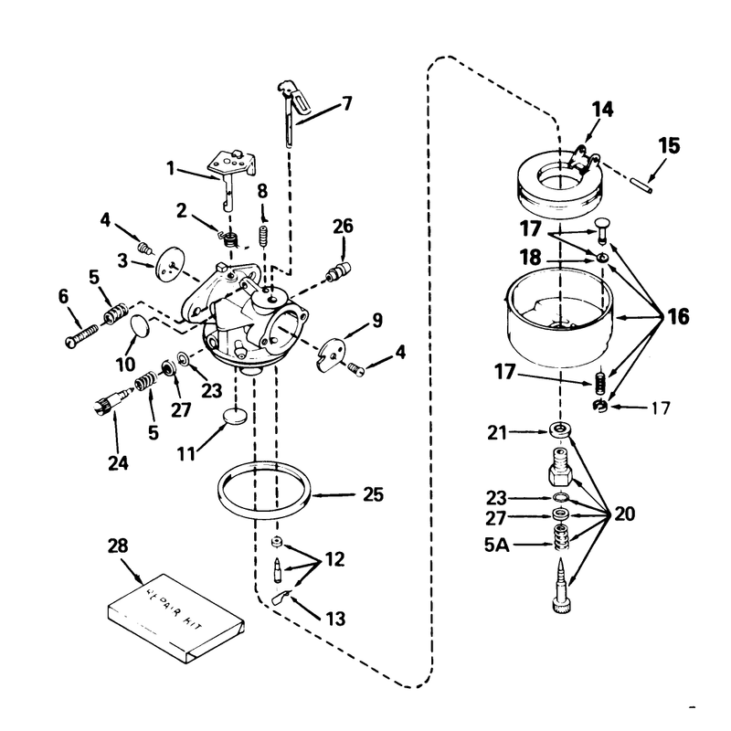 Carburetor Tecumseh No. 632334a