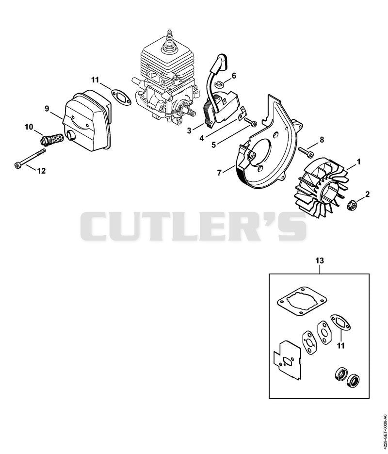 Ignition system, Muffler BG 45-Z