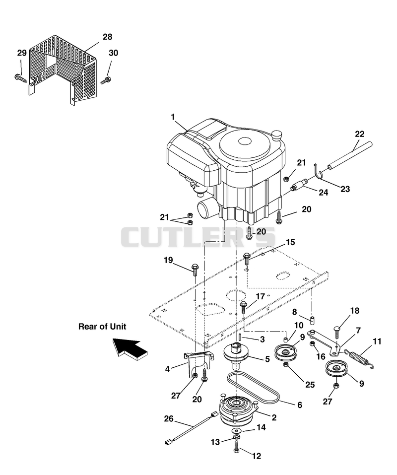 Engine, Exhaust, Belts And Idlers