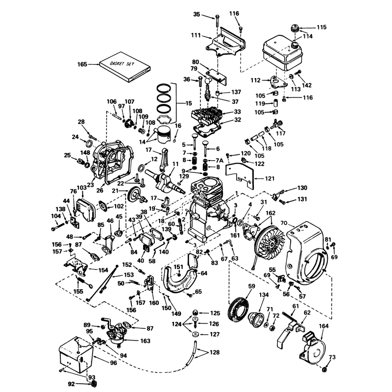 Engine, Tecumseh Model No. Hs50-67074b (5 H.p. Snowthrower Model No. 38040)
