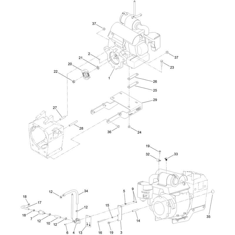 Engine and Air Filter Assembly