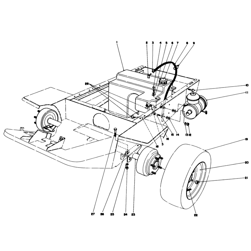Gas Tank and Air Cleaner Assembly
