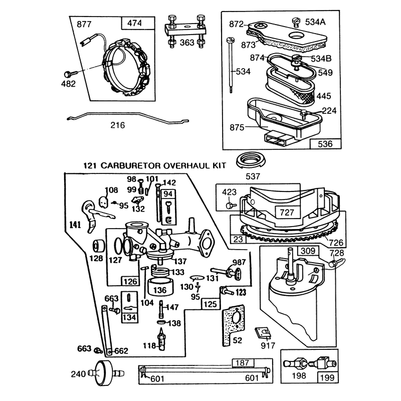 Engine Briggs & Stratton Model 253707-0157-01 (continued)