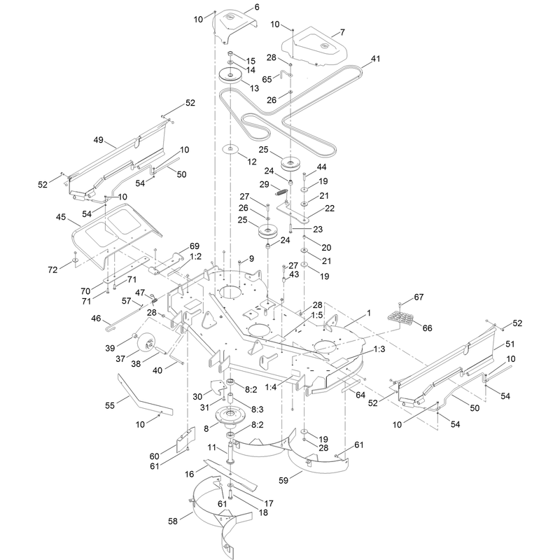 54 Inch Deck Assembly