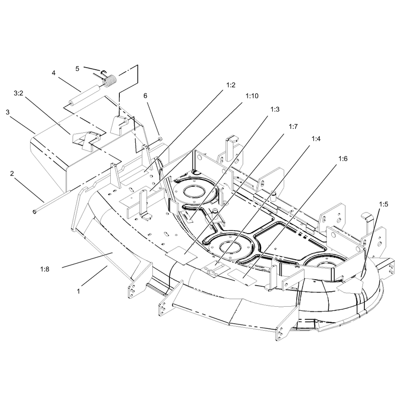 Deck and Deflector Assembly No 106-5884