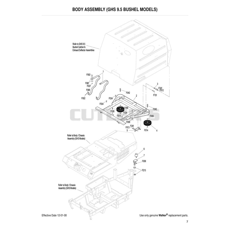 Body Assembly GHS 9.5 Bushel Models