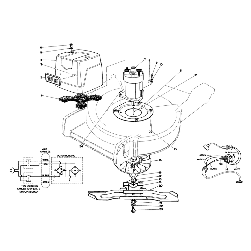 Motor and Blade Assembly