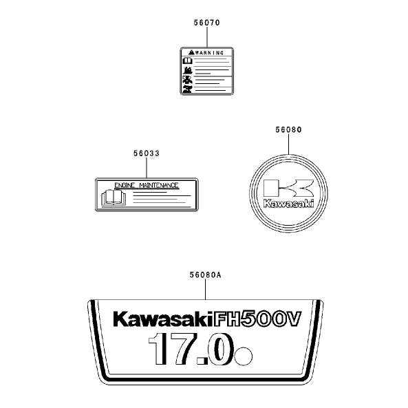 Label Kawasaki FH500V-AS30