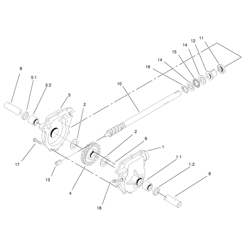 AUGER GEARCASE ASSEMBLY NO. 74-1562