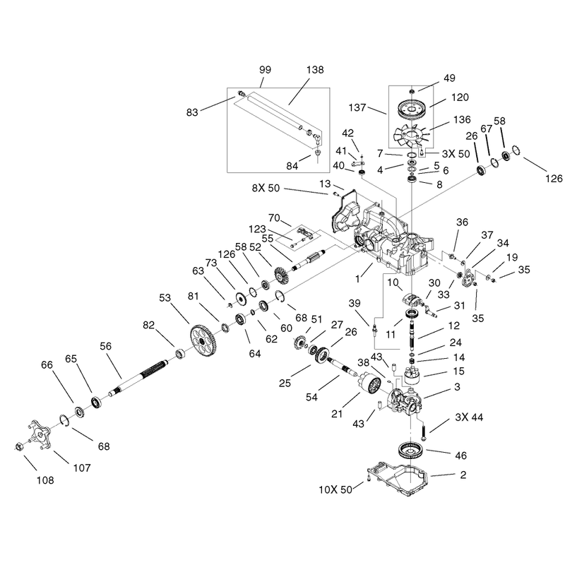 Right Hand Hydro Transaxle Assembly No 100-7360