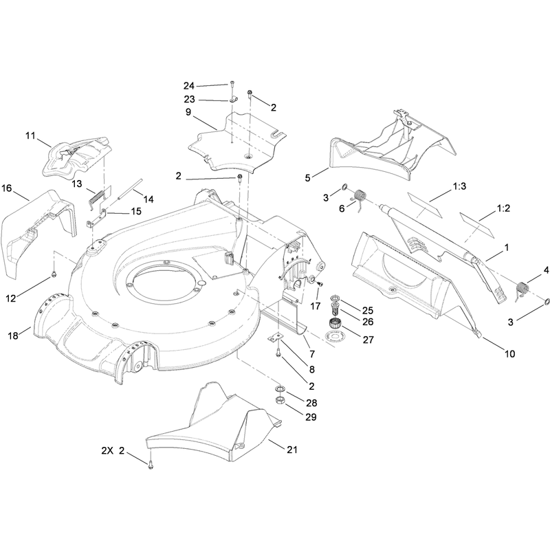 Deck Housing and Rear Door Assembly
