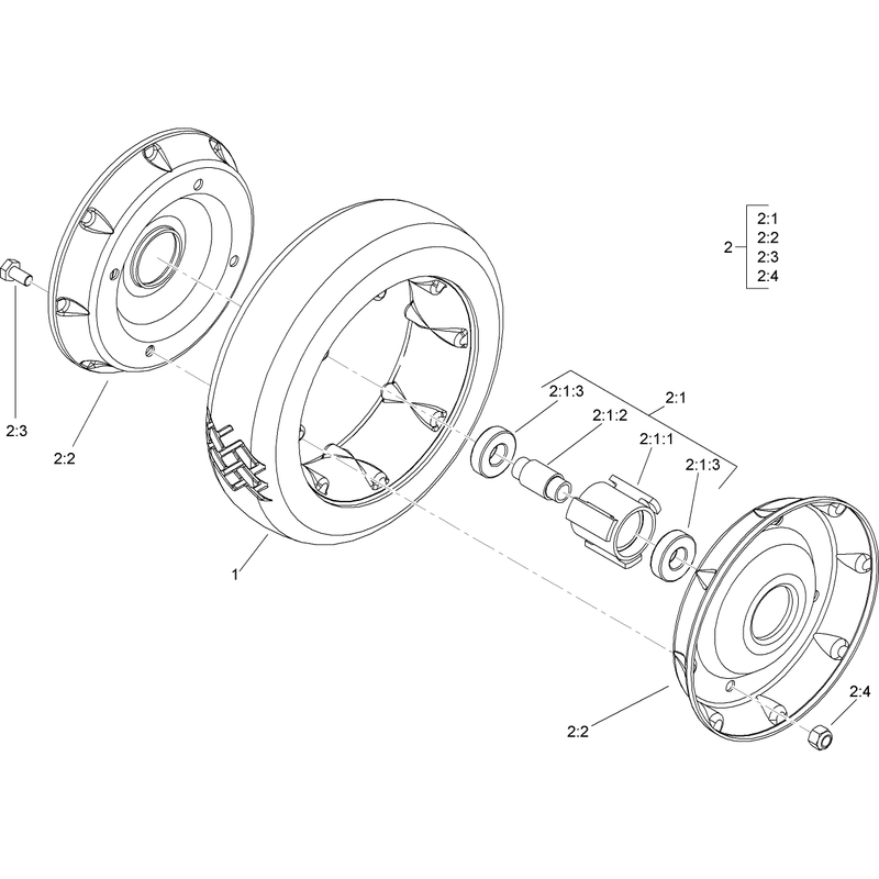 Front Wheel and Tire Assembly No 100-2870