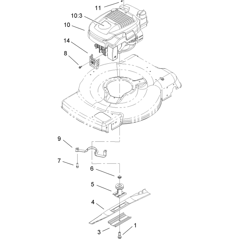 Engine and Blade Assembly