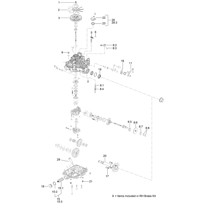 RH Transmission Assembly No. 138-5839