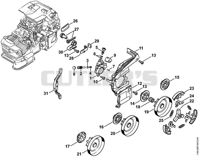 Oil pump, Clutch