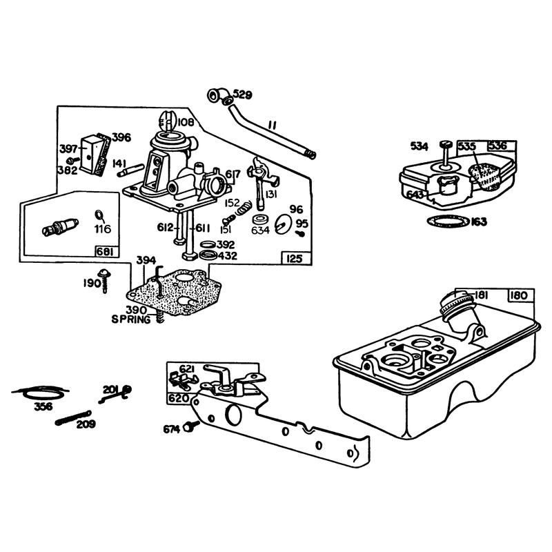 Engine Briggs and Stratton Model 92908-5205-01