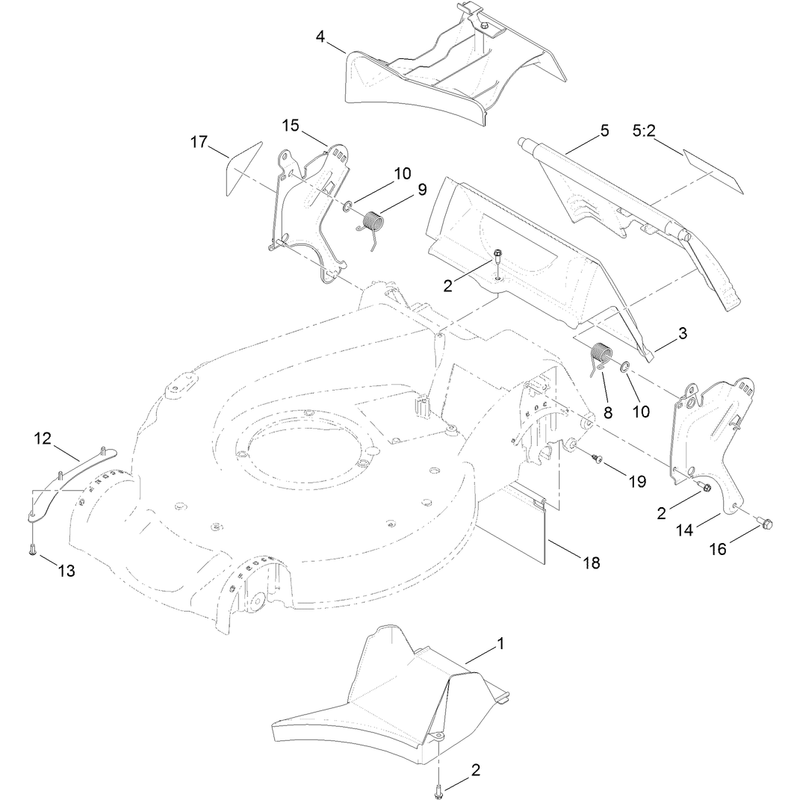 Rear Door and Mulch Plug Assembly