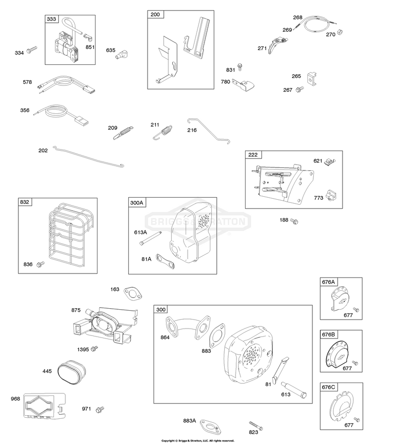 Air Cleaner, Controls, Governor Spring, Exhaust System, Ignition