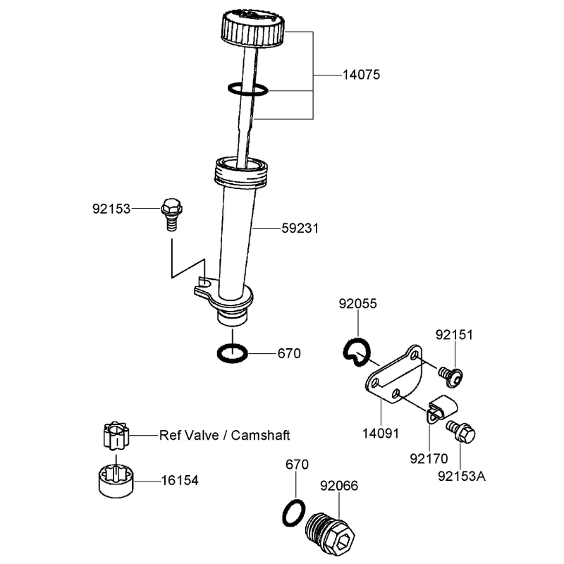 Lubrication Equipment Assembly Kawasaki FJ180V-AS28