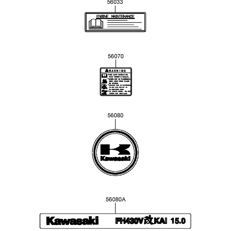 Label Assembly  Kawasaki FH430V-CS25