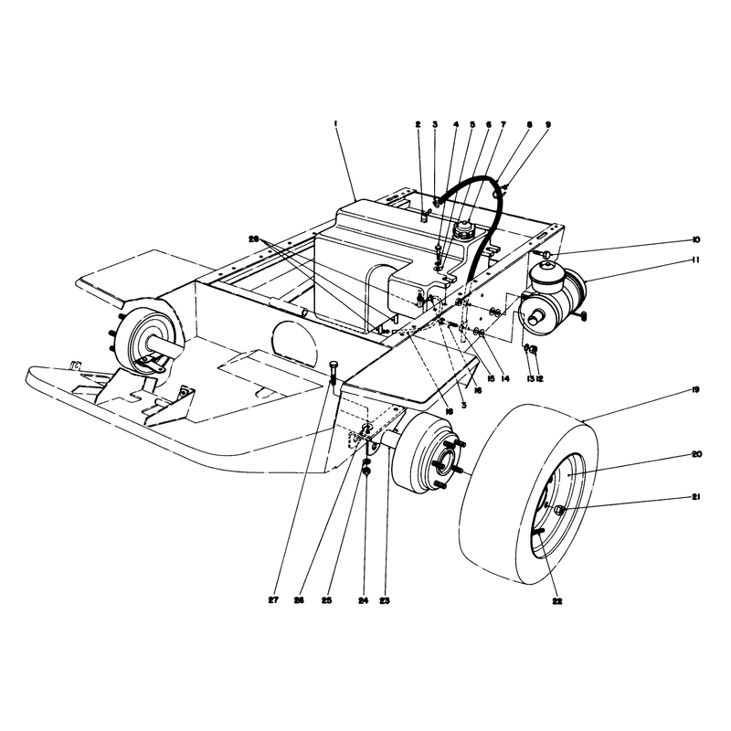 Gas Tank and Air Cleaner Assembly