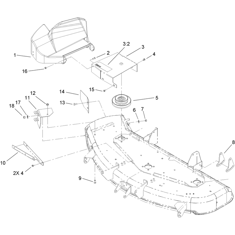 Blower Deck Mounting Assembly