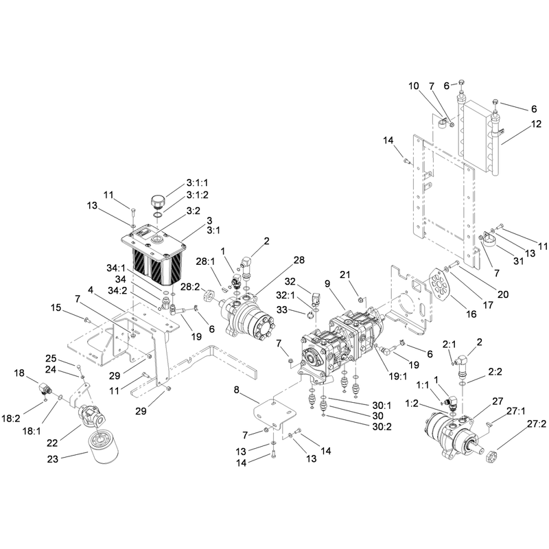 Hydraulic Tank Pump and Motor Assembly