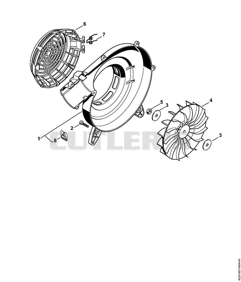 Fan housing outer, Fan wheel