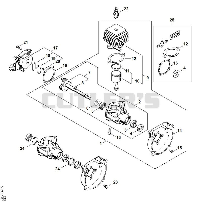 Crankcase, Cylinder