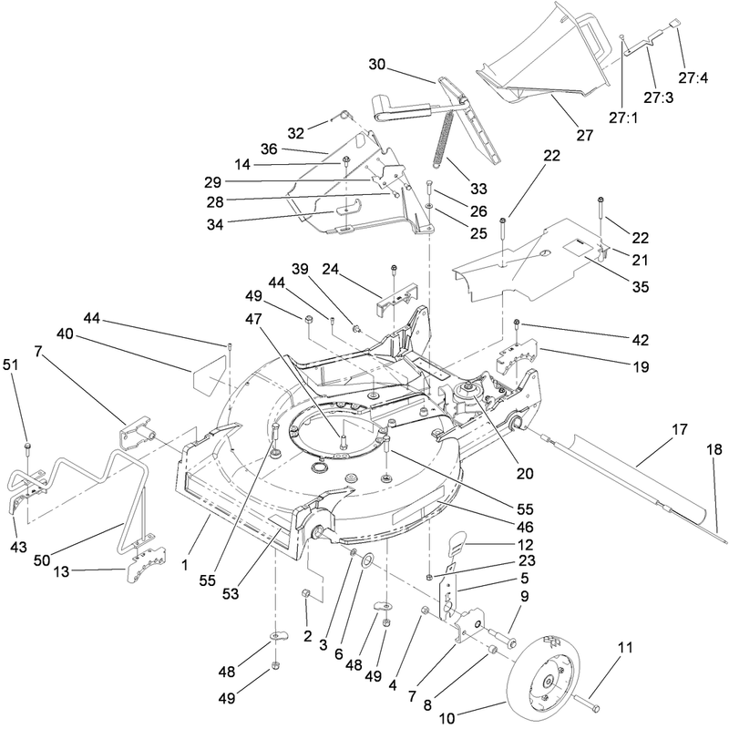 Housing Chute and Wheel Assembly