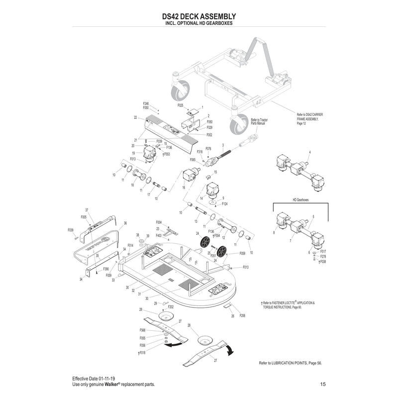 DS42 DECK ASSEMBLY