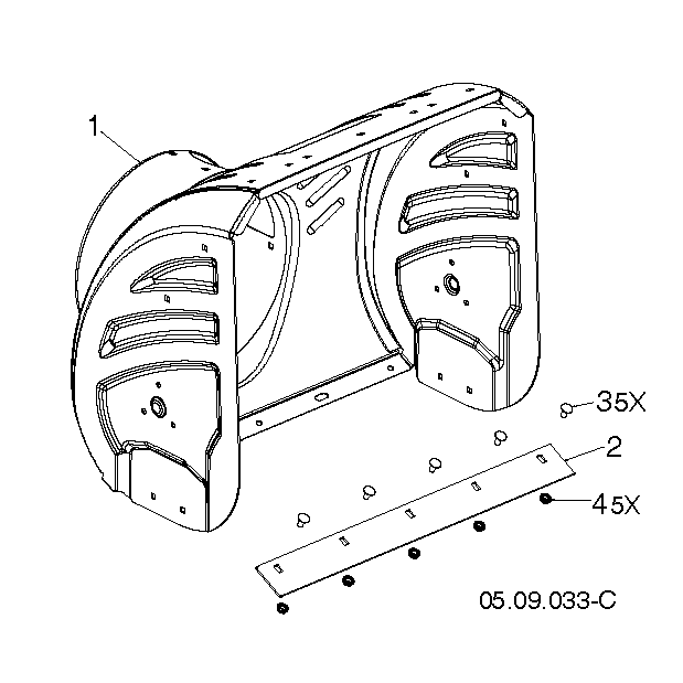AUGER HOUSING AND IMPELLER