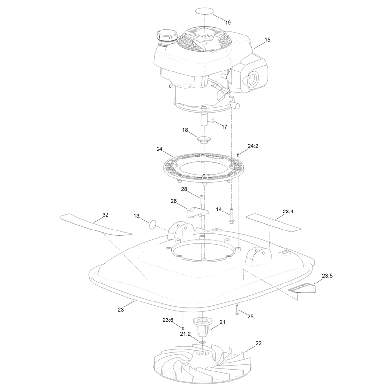 Engine and Deck Assembly
