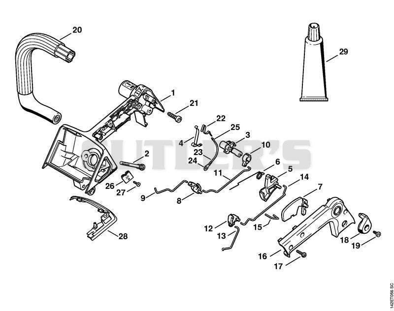 Handle housing 020 T