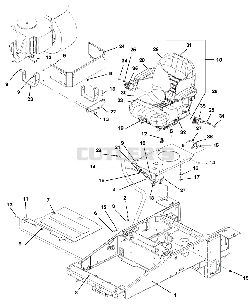 Seat, Foot Plate and Bumper