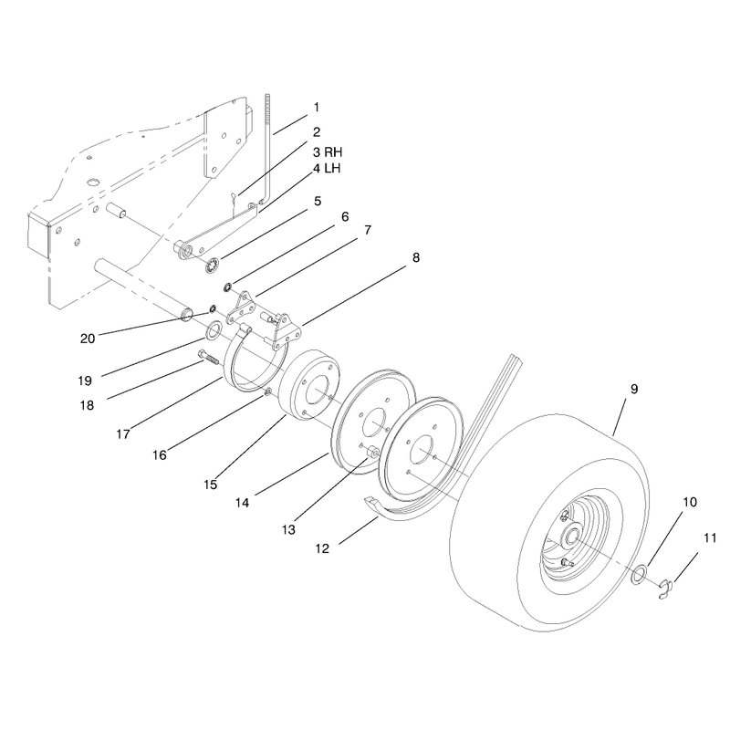 Brake Wheel Pulley and Wheel Asm