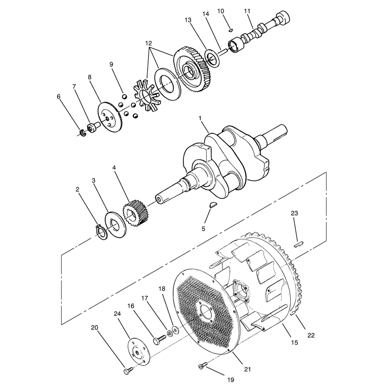 Crankshaft Camshaft and Flywheel Assembly
