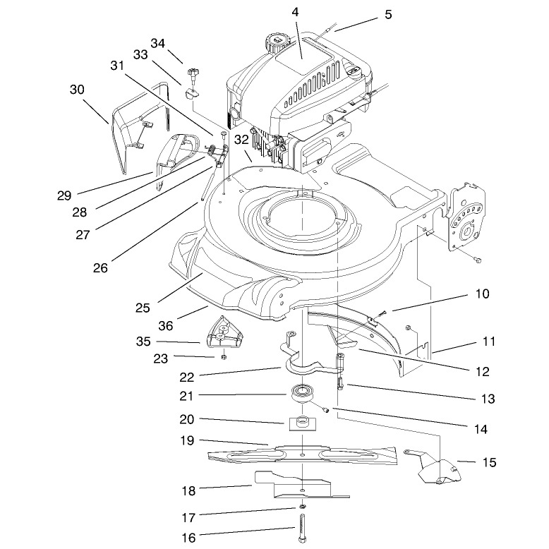 Engine and Blade Assembly