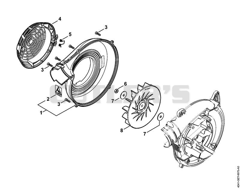 Fan housing outer, Fan wheel