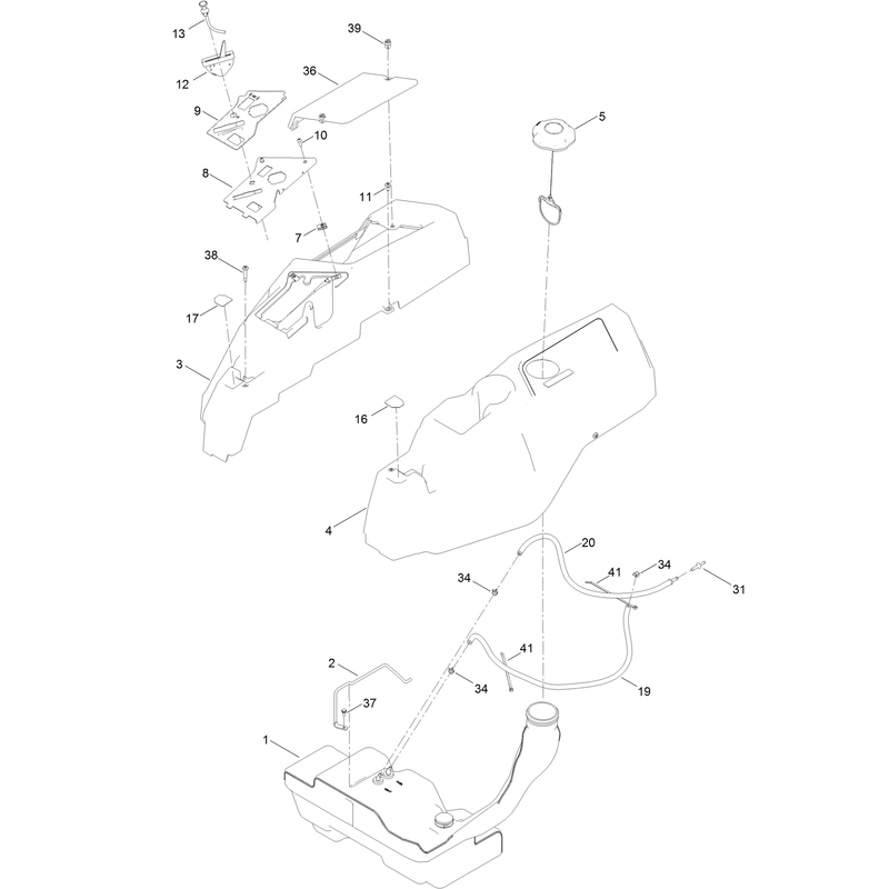 Body Styling and Fuel Tank Assembly